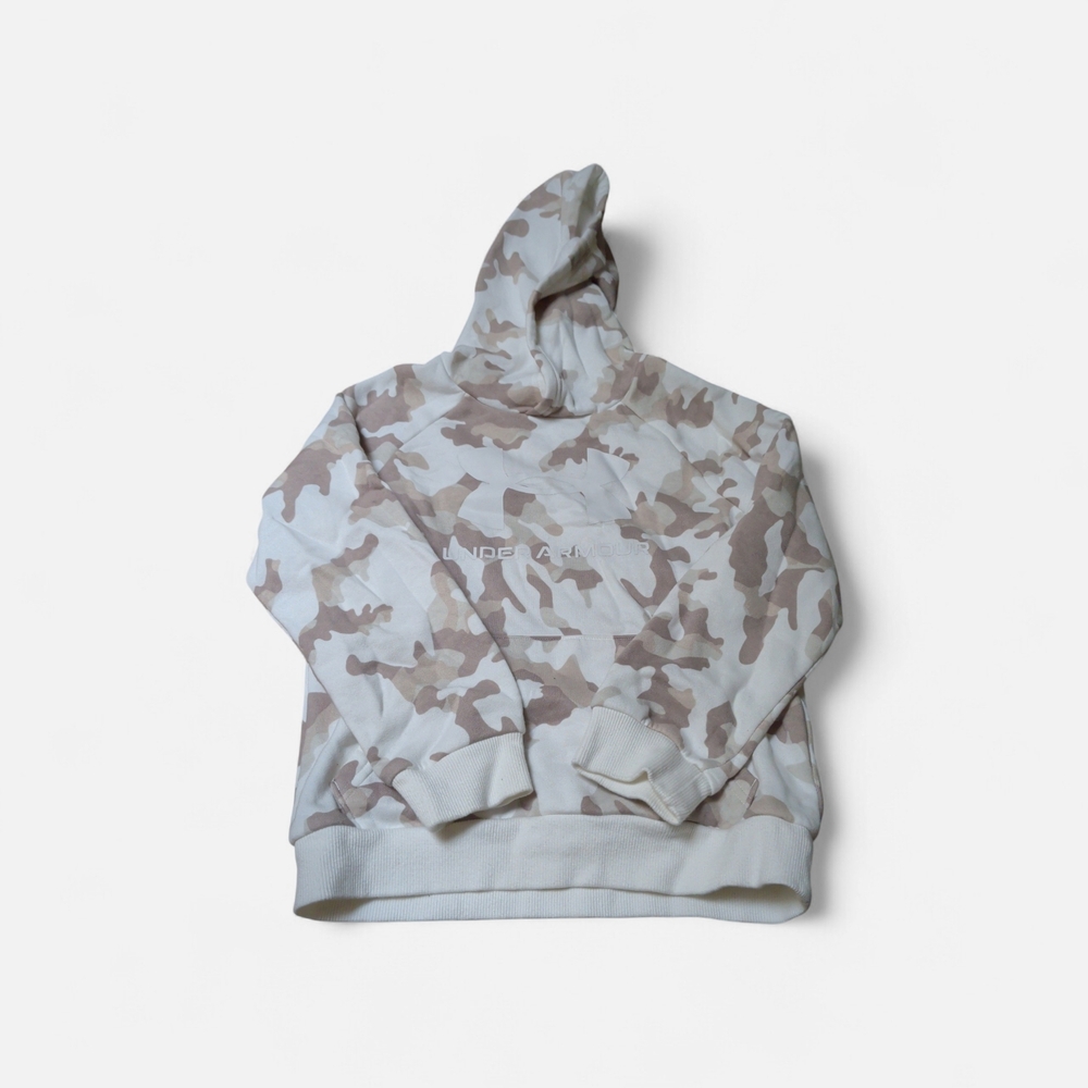 Under Armour White and Tan Camouflage Hoodie
